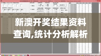 新澳开奖结果资料查询,统计分析解析说明_铂金版10.142