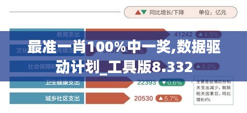 最准一肖100%中一奖,数据驱动计划_工具版8.332