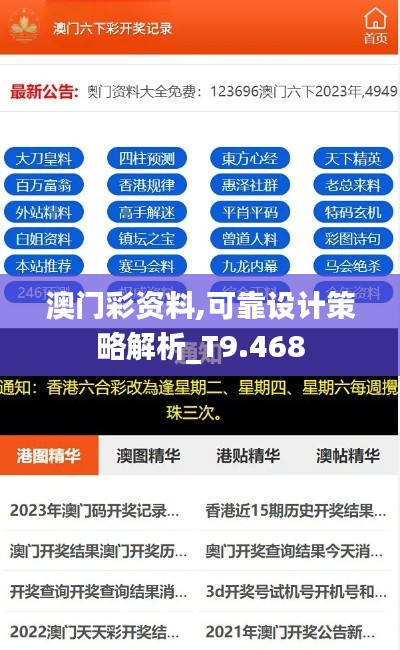 澳门彩资料,可靠设计策略解析_T9.468