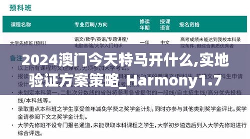 2024澳门今天特马开什么,实地验证方案策略_Harmony1.753