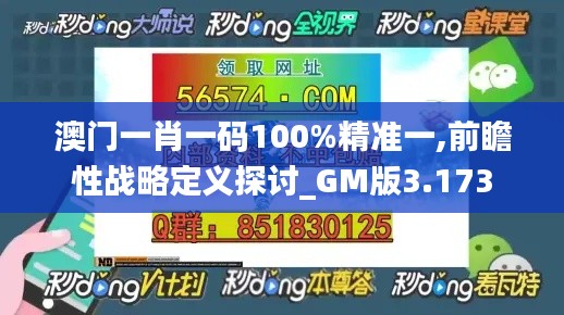 澳门一肖一码100%精准一,前瞻性战略定义探讨_GM版3.173