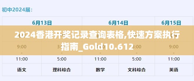 2024香港开奖记录查询表格,快速方案执行指南_Gold10.612