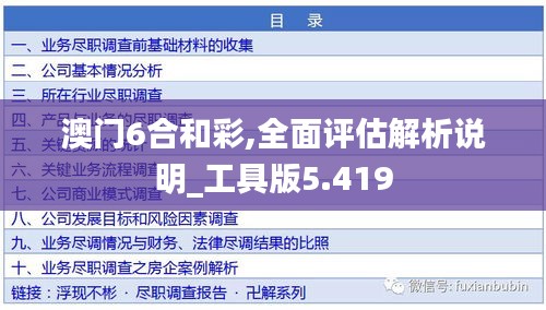 澳门6合和彩,全面评估解析说明_工具版5.419