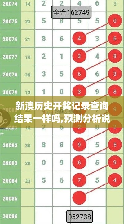 新澳历史开奖记录查询结果一样吗,预测分析说明_set5.933