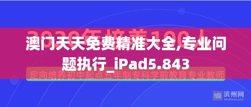 澳门天天免费精准大全,专业问题执行_iPad5.843