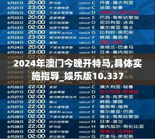 2024年澳门今晚开特马,具体实施指导_娱乐版10.337