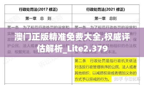 澳门正版精准免费大全,权威评估解析_Lite2.379