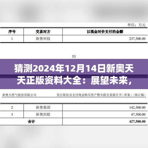 猜测2024年12月14日新奥天天正版资料大全：展望未来，洞悉新奥天天的官方资源精髓