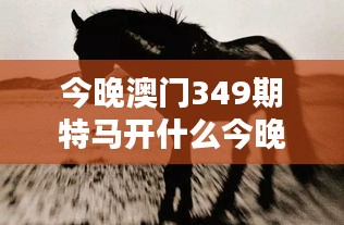 今晚澳门349期特马开什么今晚四不像：特马开号的背后技巧与策略