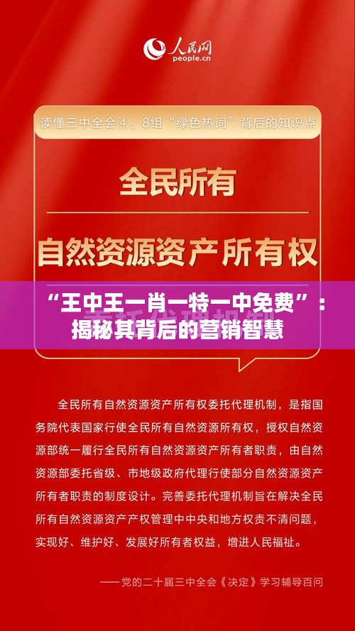 “王中王一肖一特一中免费”：揭秘其背后的营销智慧