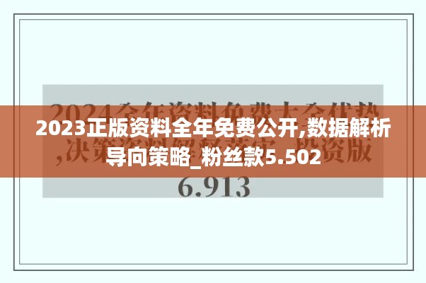 2023正版资料全年免费公开,数据解析导向策略_粉丝款5.502