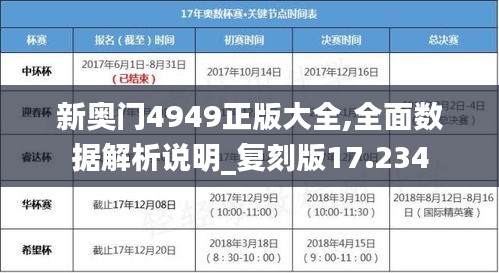 新奥门4949正版大全,全面数据解析说明_复刻版17.234