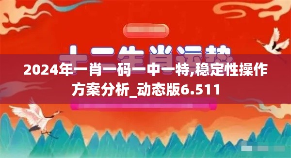 2024年一肖一码一中一特,稳定性操作方案分析_动态版6.511