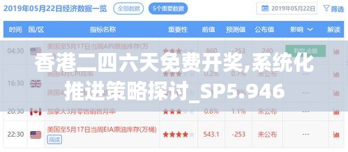 香港二四六天免费开奖,系统化推进策略探讨_SP5.946