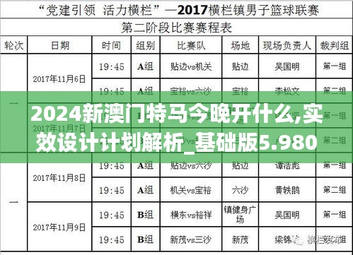 2024新澳门特马今晚开什么,实效设计计划解析_基础版5.980