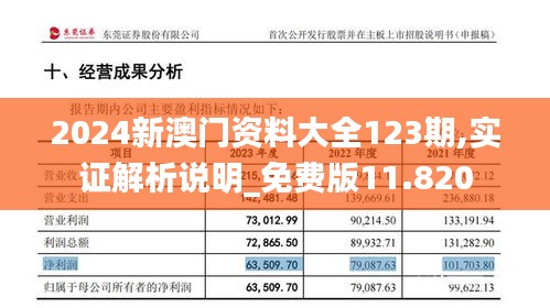 2024新澳门资料大全123期,实证解析说明_免费版11.820