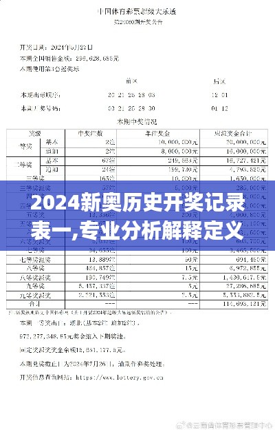 2024新奥历史开奖记录表一,专业分析解释定义_Ultra9.777